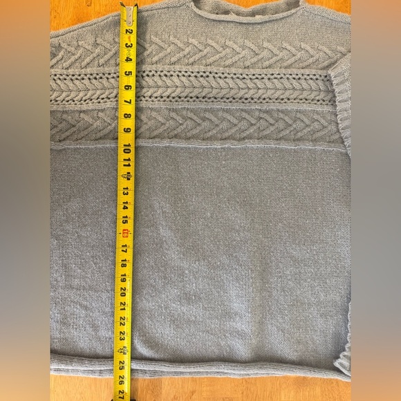 New Lauren Conrad Women’s Gray Sweater Poncho One Size Knit NWT - Picture 6 of 7